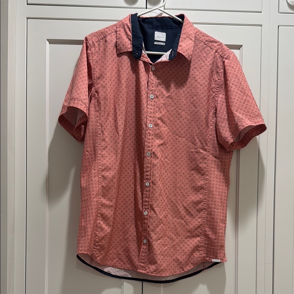 Men's Red Patterned Shirt